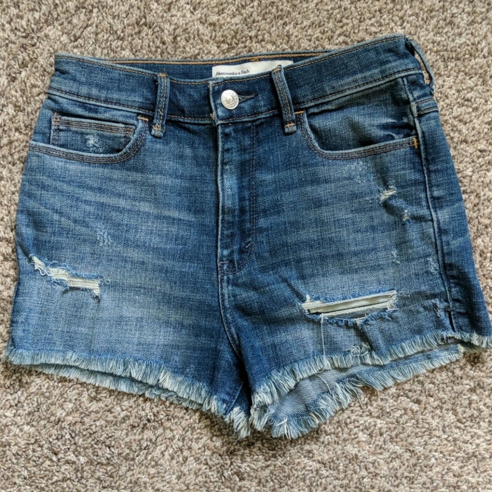 Abercrombie High Rise Denim Shorts